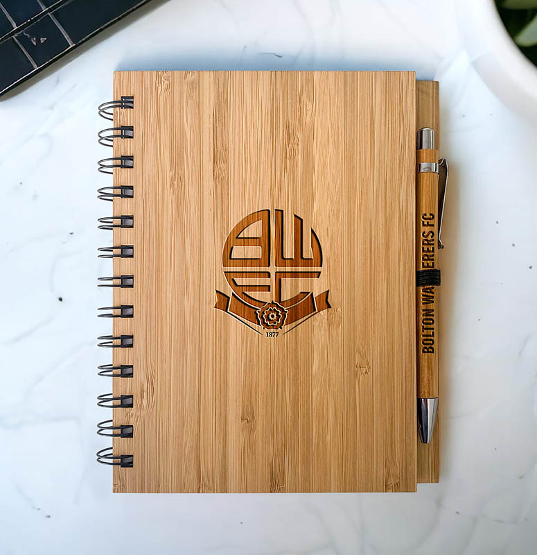 Bolton Wanderers FC - Bamboo Notepad & Bamboo Pen