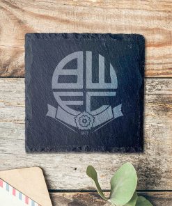 Bolton Wanderers FC Crest Slate Coaster (Single)