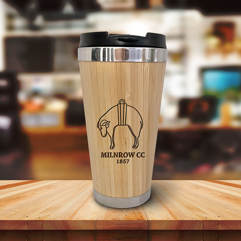 Milnrow Cricket Club - Bamboo Thermal Travel Mug