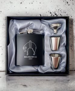 Best Seller - Milnrow Cricket Club - Hip Flask Gift Set