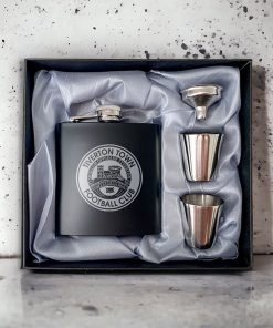 Best Seller - Tiverton Town Football Club Hip Flask Gift Set