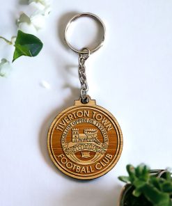 Tiverton Town FC -  Official Wooden Crest Keyring