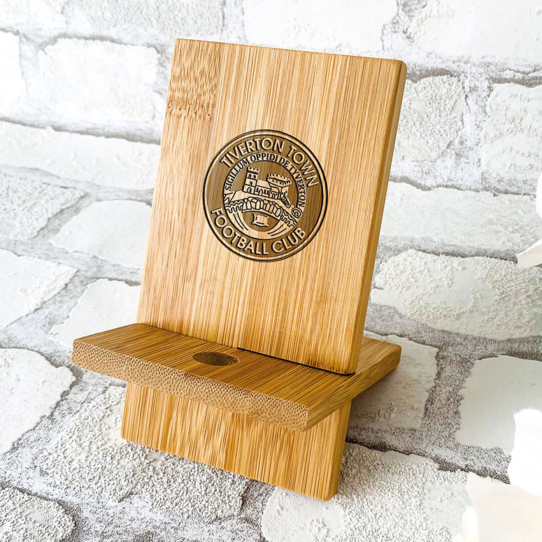 Tiverton Town FC - Bamboo Phone Stand