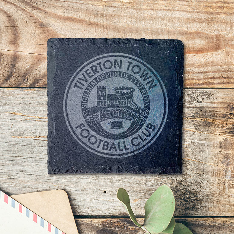 Tiverton Town FC Crest Slate Coaster (Single)