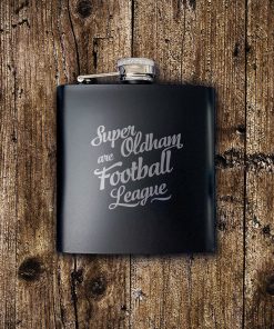Super Oldham Are Football League Hip Flask
