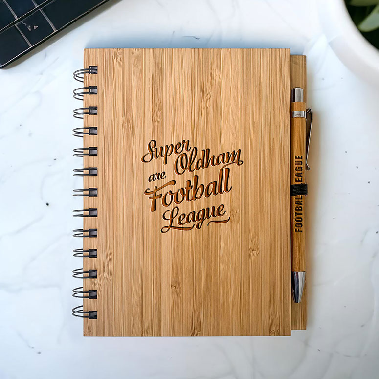 Super Oldham Are Football League - Bamboo Notepad & Pen