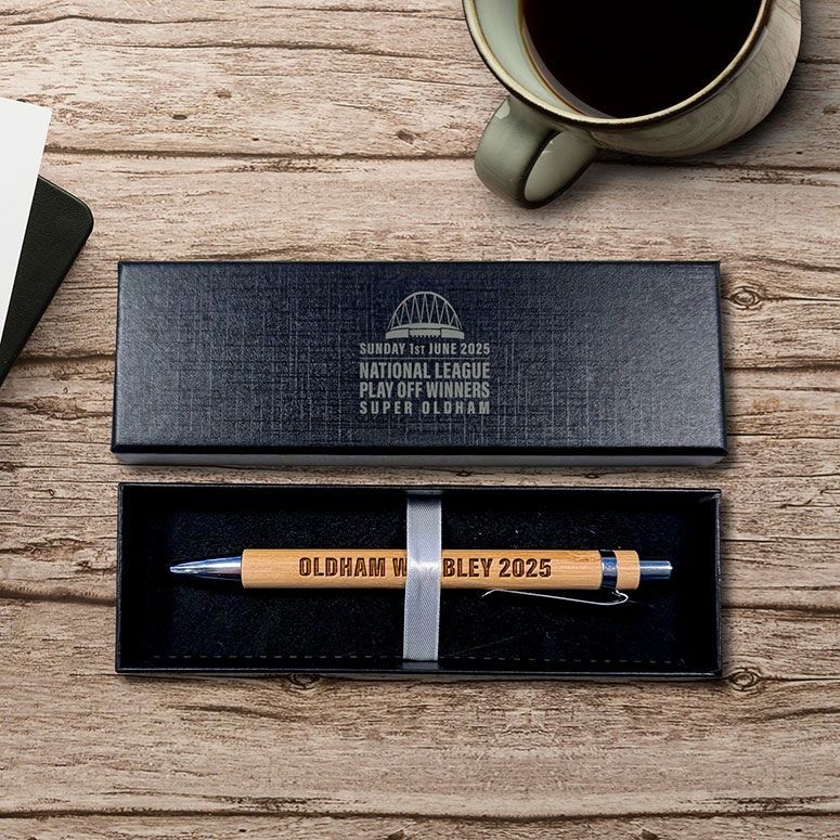 Oldham Wembley 2025 Bamboo Pen & Gift Box