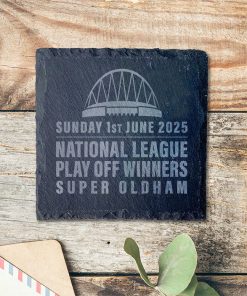 Oldham Wembley 2025 - Slate Coaster (Set of 4) - Image 2