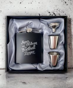 Super Oldham We Are Football League Hip Flask Gift Set