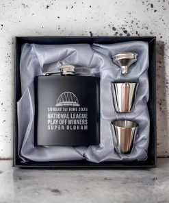 Oldham Wembley 2025 Hip Flask Gift Set