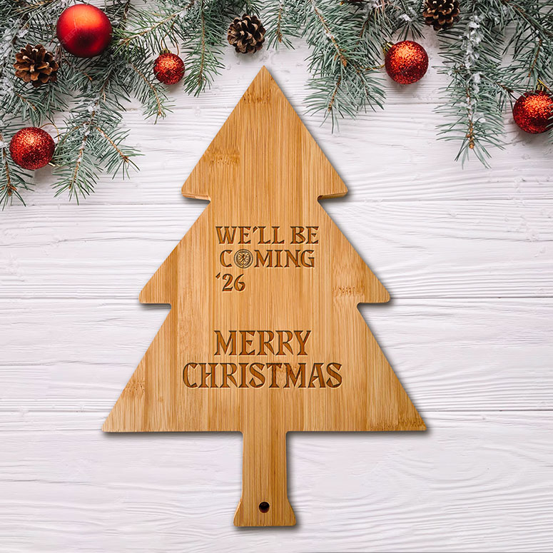 26 World Cup - Bamboo Christmas Tree Chopping Board