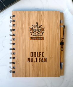 Oldham RLFC Crest - Bamboo Notepad & Bamboo Pen - ORLFC No1 Fan