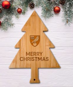 Norwich City FC - Bamboo Christmas Tree Chopping Board