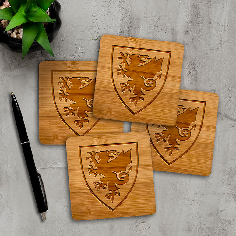 Wales National Team Wooden Coasters (Set of 4)